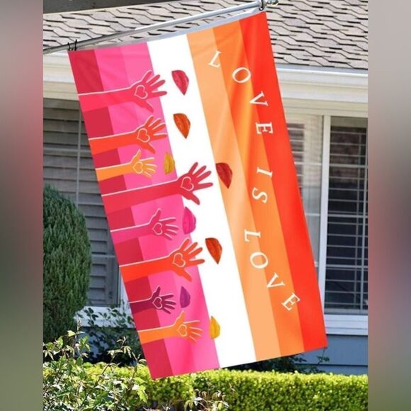 3x5FT Lesbian Pride Flag Banner LGBTQ Lesbian Love is Love - Picture 2 of 2